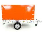 Anhänger mit Plane 125x250cm 750kg | Typ U4 | Hochplane 140 cm Profi | Orange-Neu – Bild 5