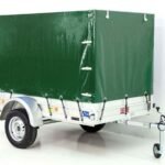 Anhänger mit Plane 125x250cm 750kg | Typ U4 | Hochplane 140 cm Profi | Grün-Neu