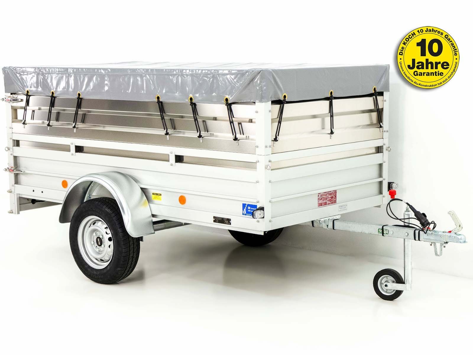 30mitplane-1.jpg Anhänger mit BWA 125x250cm 750kg | Typ U4 | mit Aufsatz und Plane Hobby | Angebot-Neu – Bild 1