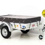 Anhänger mit Plane 105x205cm 750kg | Typ U2 | Flachplane Profi Anthrazit-Neu