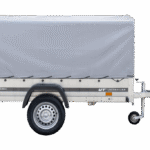 Anhänger Pkw 230×125 Garden Trailer 230 KIPP Unitrailer 750 kg mit Stützrad, Hochplane und Hochspriegel