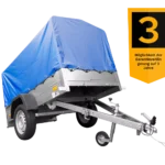 Anhänger mit Plane GARDEN TRAILER 201 KIPP [mit Stützrad, blauer Hochplane und Hochspriegel]