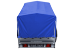 Auto Anhänger 230×125 Garden Trailer 230 KIPP Unitrailer 750 kg mit Stützrad, blauer Hochplane und Hochspriegel – Bild 7