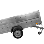 Einachsanhänger auf Federn 264×125 UNITRAILER GARDEN 264/R KIPP mit BIS-Seiten, H-0-Rahmen und grauer Plane