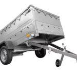 Faltbarer Anhänger Garden Trailer 230 KIPP mit zusätzlichen Bordwänden, Stützrad und Flachplane-Neu