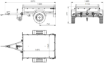 Kipper Anhänger 750 kg Garden Trailer 150 KIPP 150×106 cm [mit Hochplane, Hochspriegel und Stützrad] – Bild 2