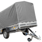 PKW Anhänger 230×125 Garden Trailer 230 KIPP Unitrailer 750 kg mit Stützrad, 110 cm hoher Plane und Hochspriegel