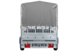 PKW-Anhänger auf Federn 230×125 UNITRAILER GARDEN 230/R KIPP mit Netzwänden, H-800-Rahmen und grauer Plane – Bild 5